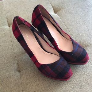 Cole Haan plaid high heel shoes
